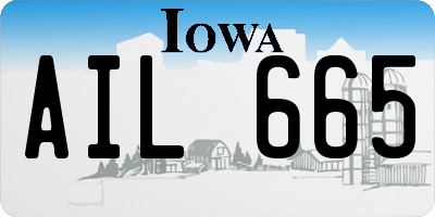IA license plate AIL665