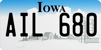 IA license plate AIL680