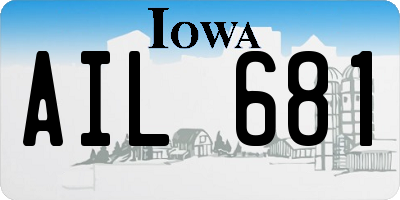 IA license plate AIL681