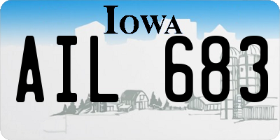 IA license plate AIL683