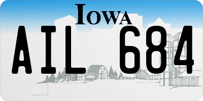 IA license plate AIL684