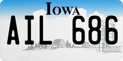 IA license plate AIL686