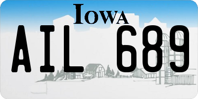 IA license plate AIL689