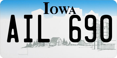IA license plate AIL690