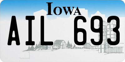 IA license plate AIL693