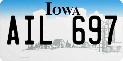 IA license plate AIL697