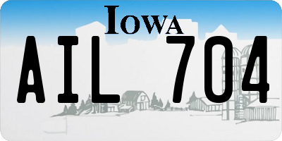 IA license plate AIL704