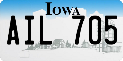 IA license plate AIL705