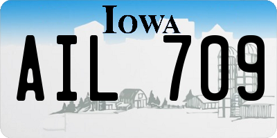 IA license plate AIL709