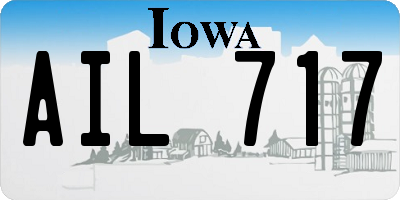 IA license plate AIL717