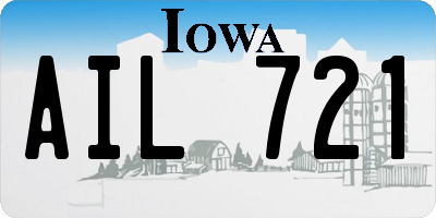 IA license plate AIL721
