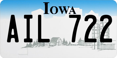 IA license plate AIL722