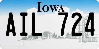 IA license plate AIL724