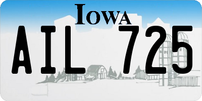 IA license plate AIL725