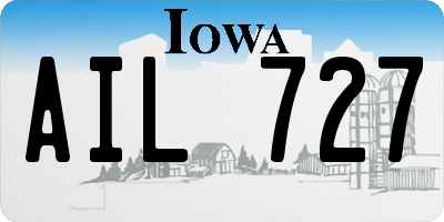 IA license plate AIL727