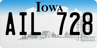 IA license plate AIL728