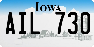 IA license plate AIL730