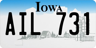 IA license plate AIL731