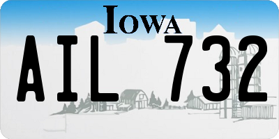 IA license plate AIL732