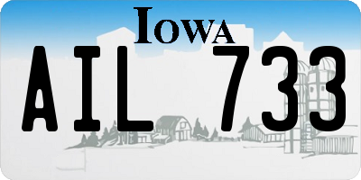 IA license plate AIL733