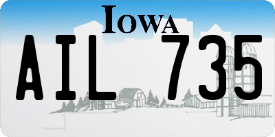 IA license plate AIL735