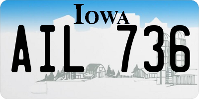 IA license plate AIL736