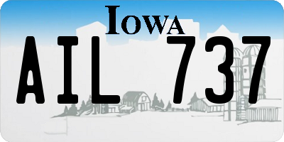 IA license plate AIL737