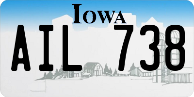 IA license plate AIL738