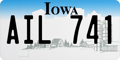 IA license plate AIL741