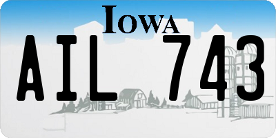 IA license plate AIL743