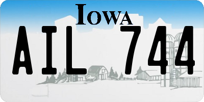 IA license plate AIL744