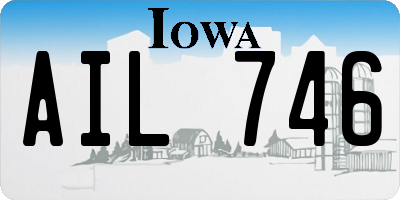 IA license plate AIL746