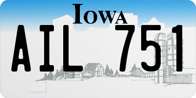 IA license plate AIL751