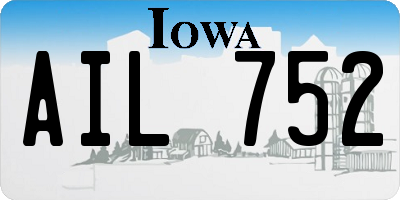 IA license plate AIL752