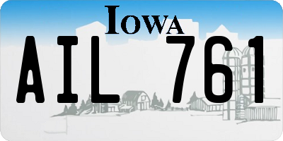 IA license plate AIL761
