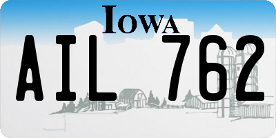 IA license plate AIL762