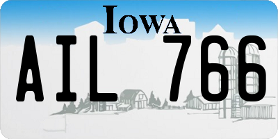 IA license plate AIL766
