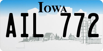 IA license plate AIL772