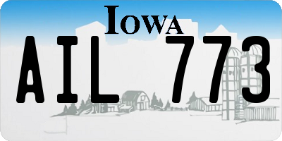 IA license plate AIL773