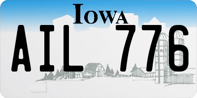 IA license plate AIL776