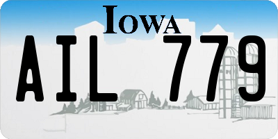 IA license plate AIL779