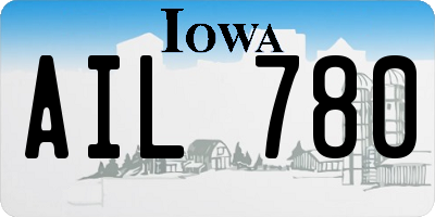 IA license plate AIL780