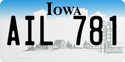 IA license plate AIL781