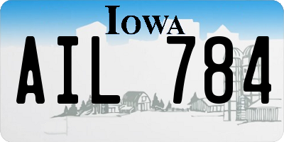 IA license plate AIL784