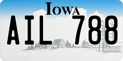 IA license plate AIL788