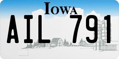 IA license plate AIL791