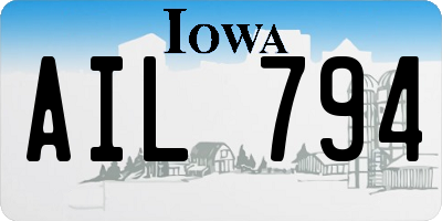 IA license plate AIL794