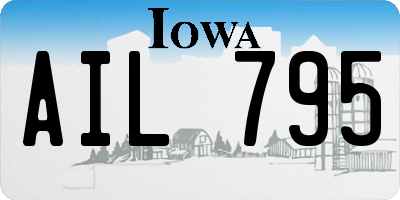 IA license plate AIL795