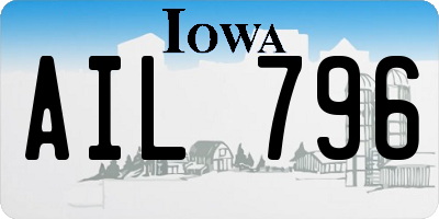 IA license plate AIL796