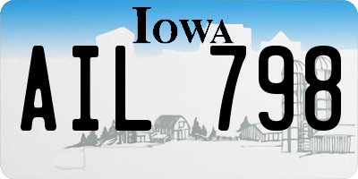 IA license plate AIL798